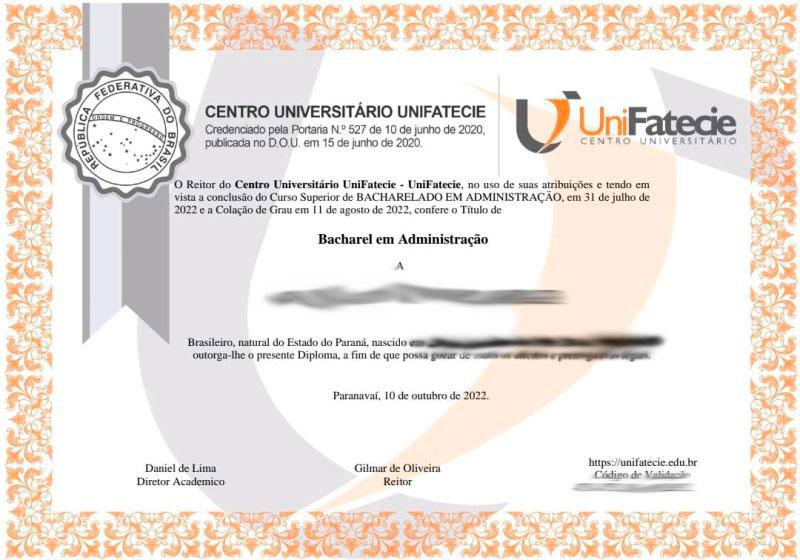 Como S O Os Diplomas E Certificados Da Unifatecie